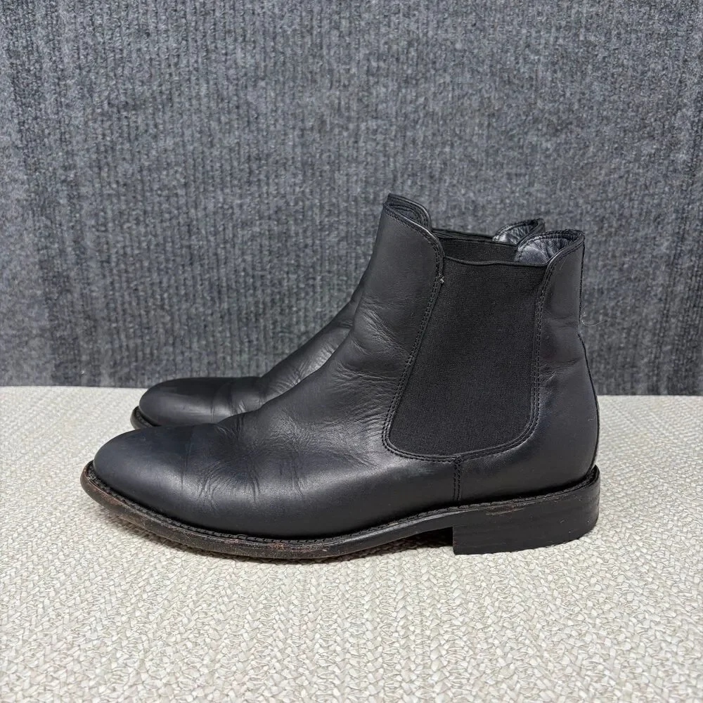 Thursday Boot Company Cavalier Chelsea Boots Black Leather Pull On Mens 8 US